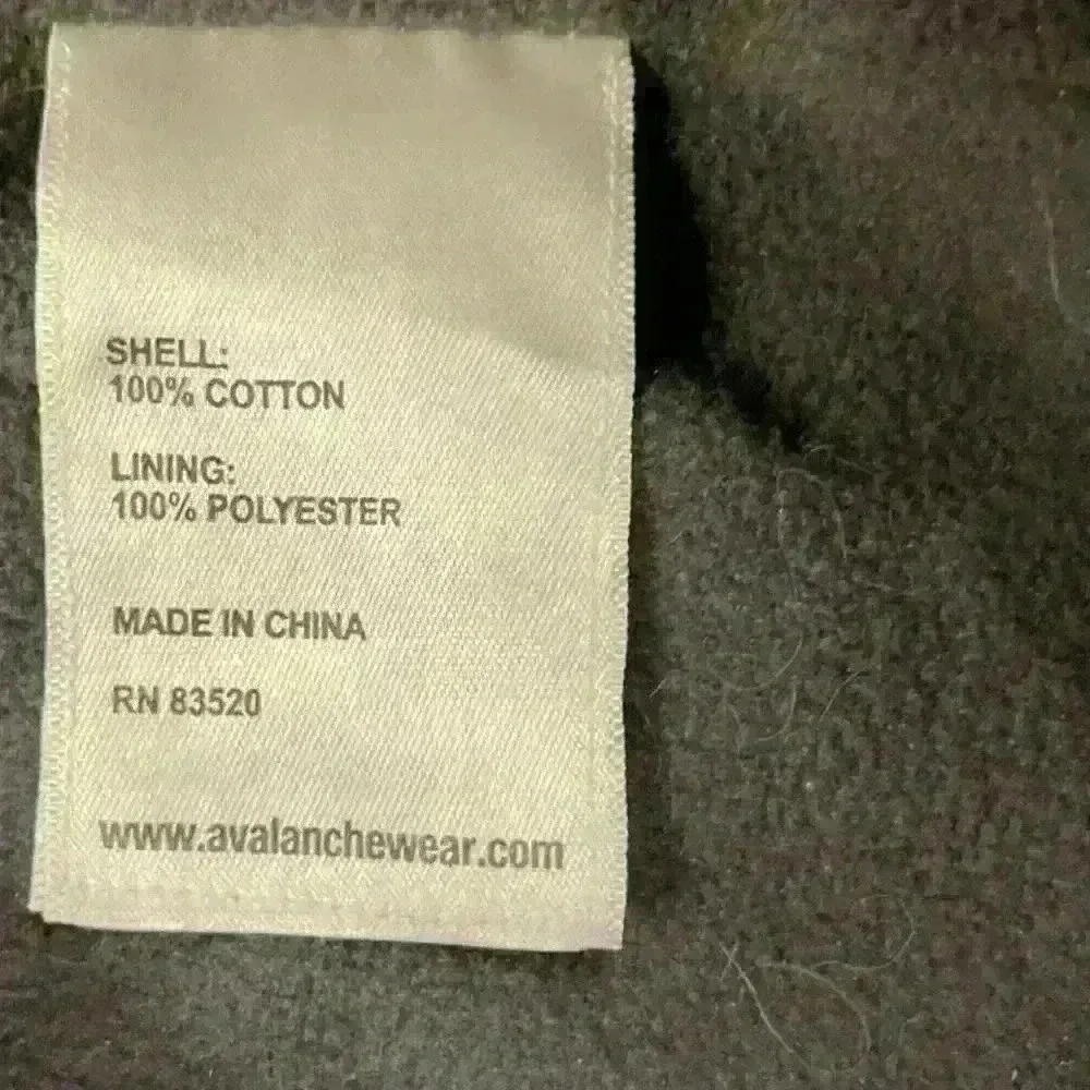 AVALANCHE Cotton Fleece Lined Blue Plaid Flannel Jacket Pockets Button Men Large
